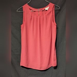 Ann Taylor loft petite xxs pink sleeveless flowy dressy top size xsp
